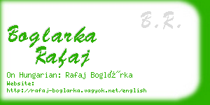 boglarka rafaj business card